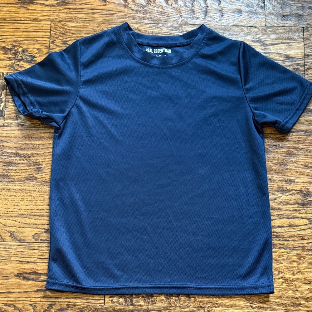 Real Essentials Kids Navy Short Sleeve Performance Style Tee